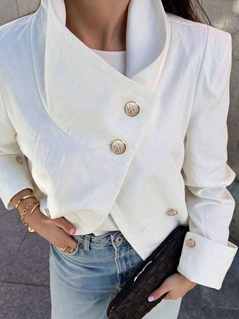 Classic Solid Button High collar Lightweight Trench Coat